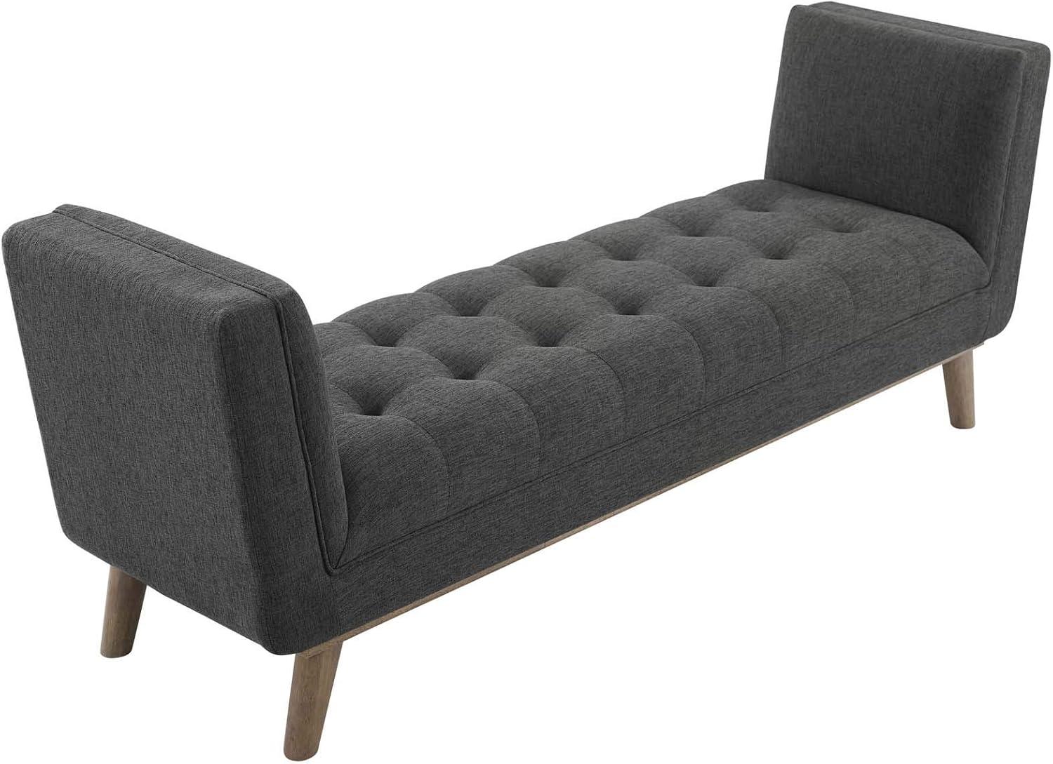 Modway Haven Tufted Button Upholstered Fabric Accent Bench