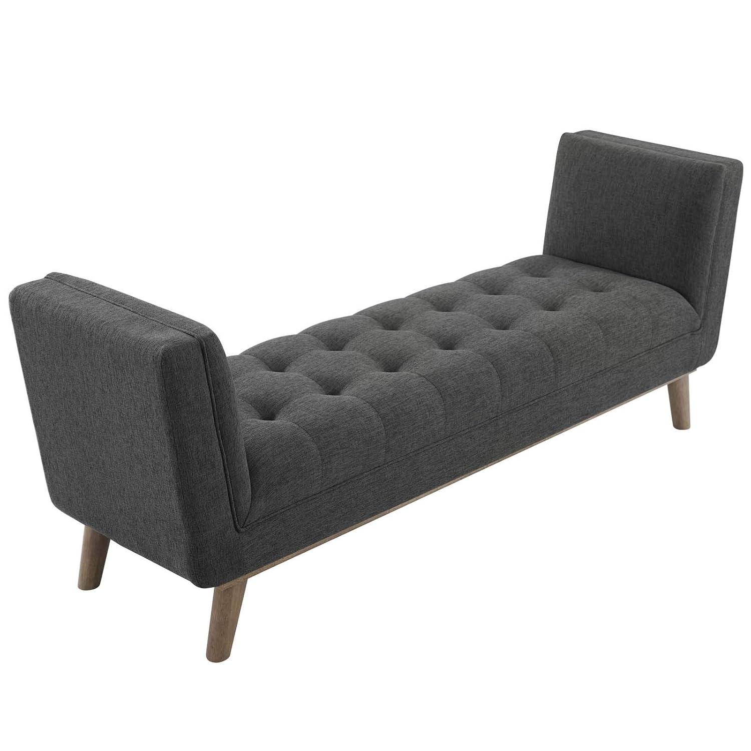 Modway Haven Tufted Button Upholstered Fabric Accent Bench