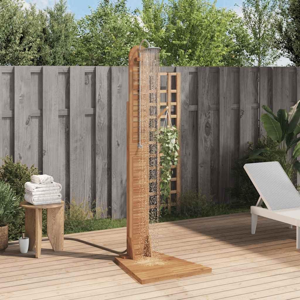 vidaXL Garden Shower Solid Teak 27.6"x29.5"x80.3", 44667