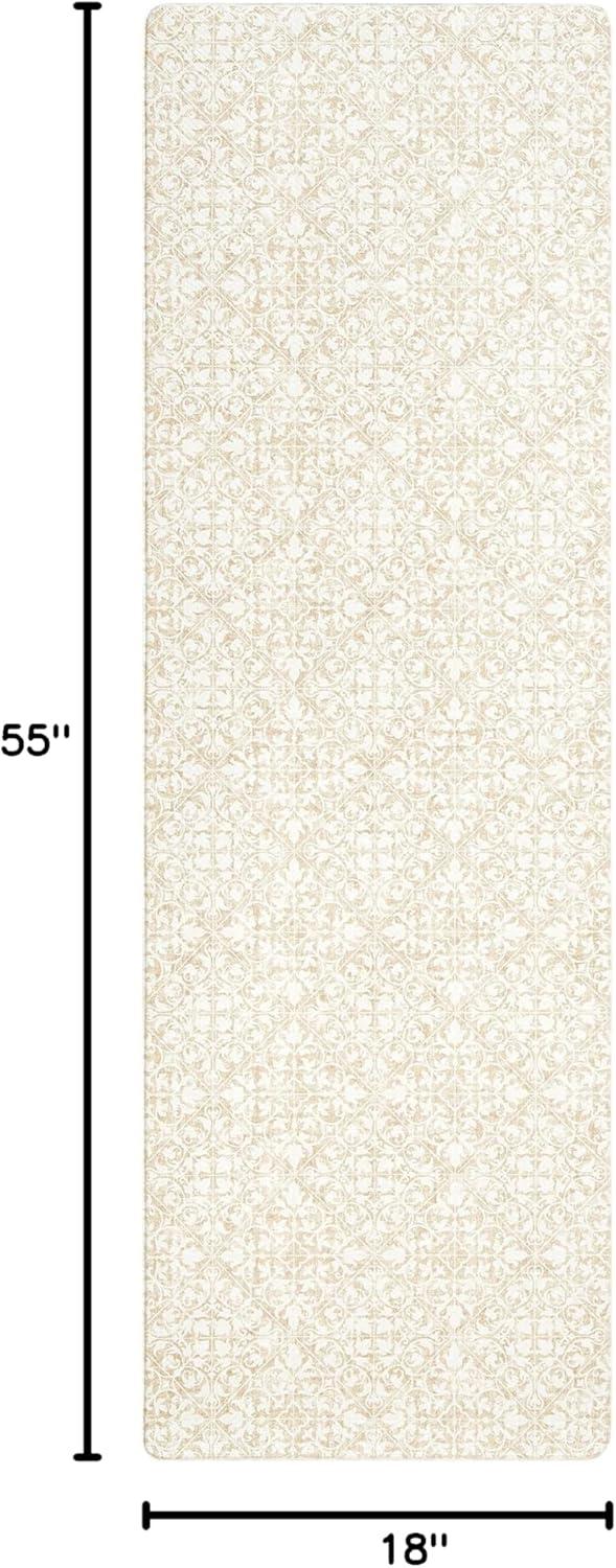 Town & Country Living TOWN & COUNTRY BASICS Comfort Plus Non-Slip Backing Vintage Medallion Tile Anti Fatigue Comfort Mat