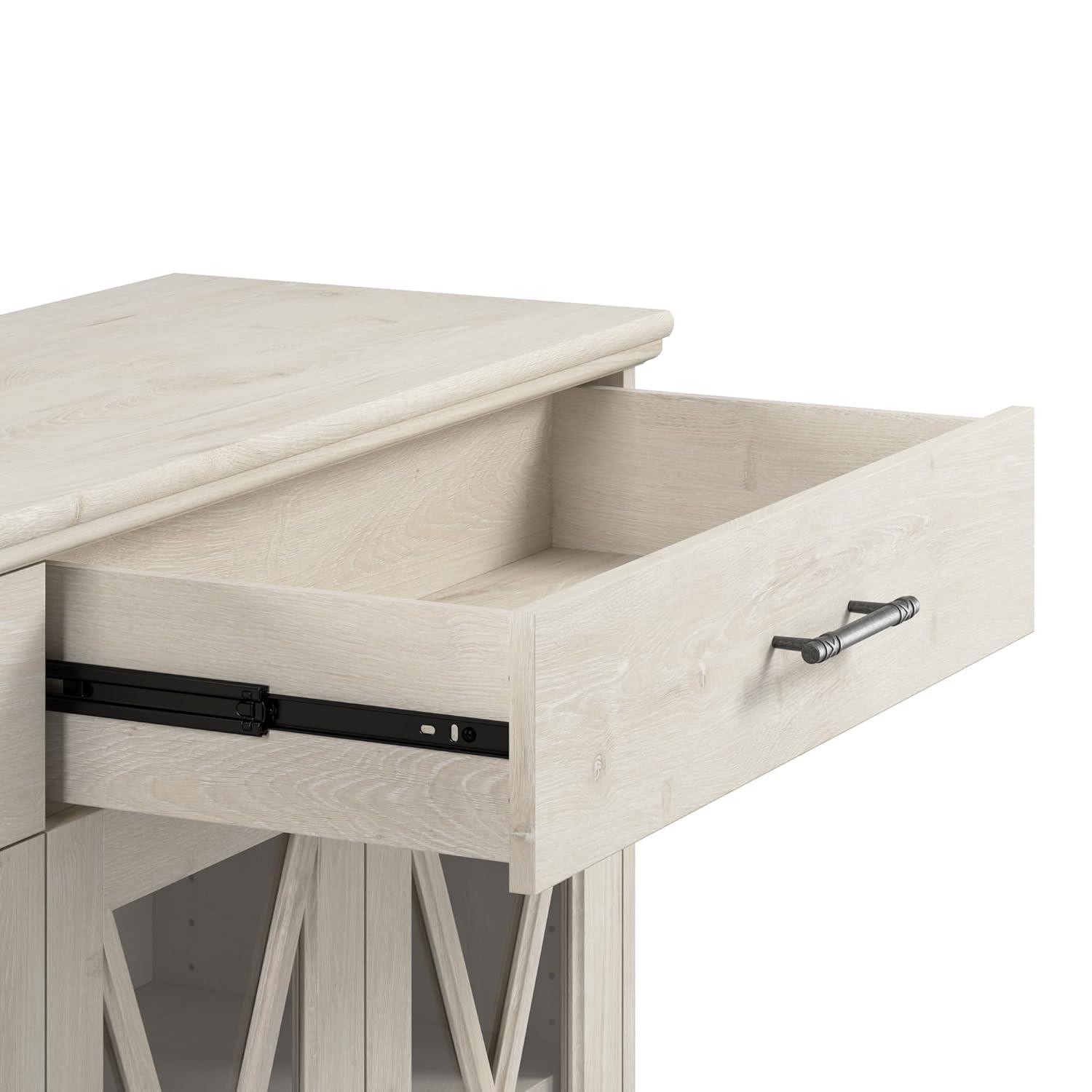 Lennox Farmhouse TV Stand for 65 Inch TV in Linen White Oak - Engineered Wood