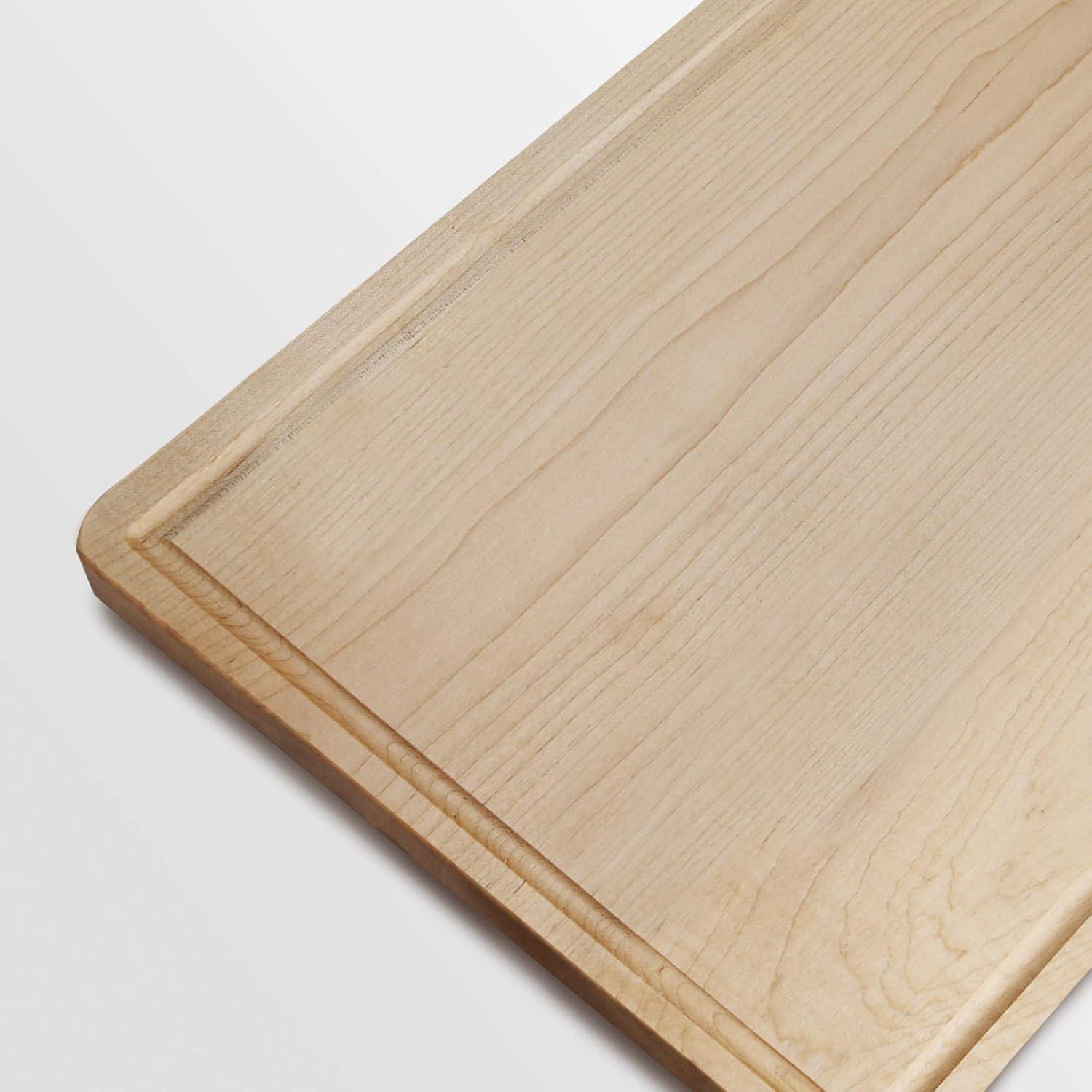 Maple Rectangular Cutting Board with Juice Groove