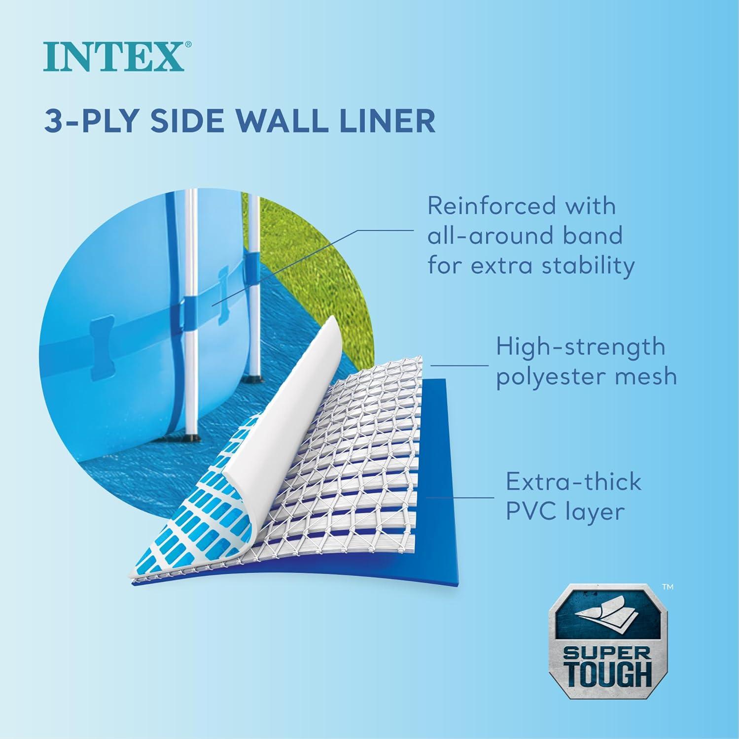 Intex Intex Metal Frame Round Above Ground Swimming Pool w/Pump