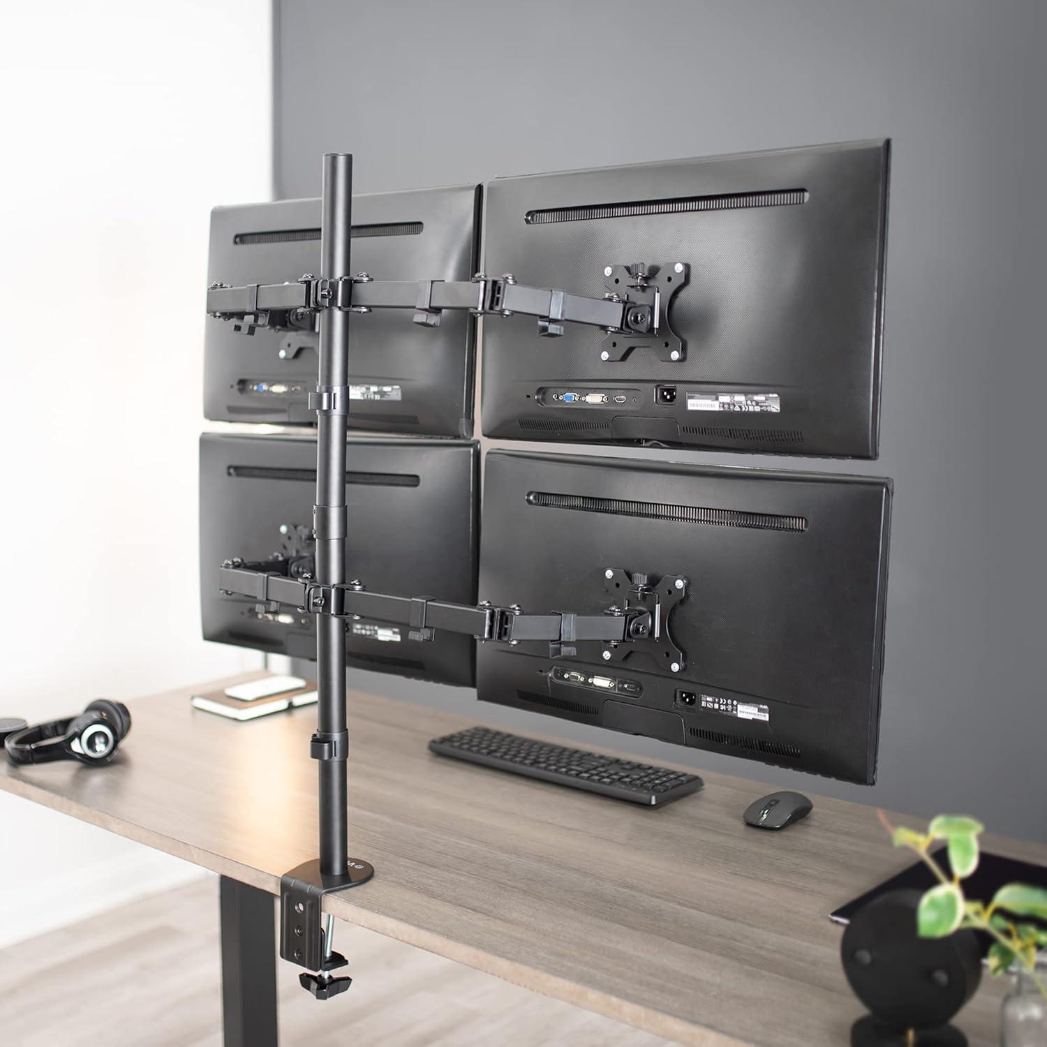 Vivo Quad Monitor Desk Mount
