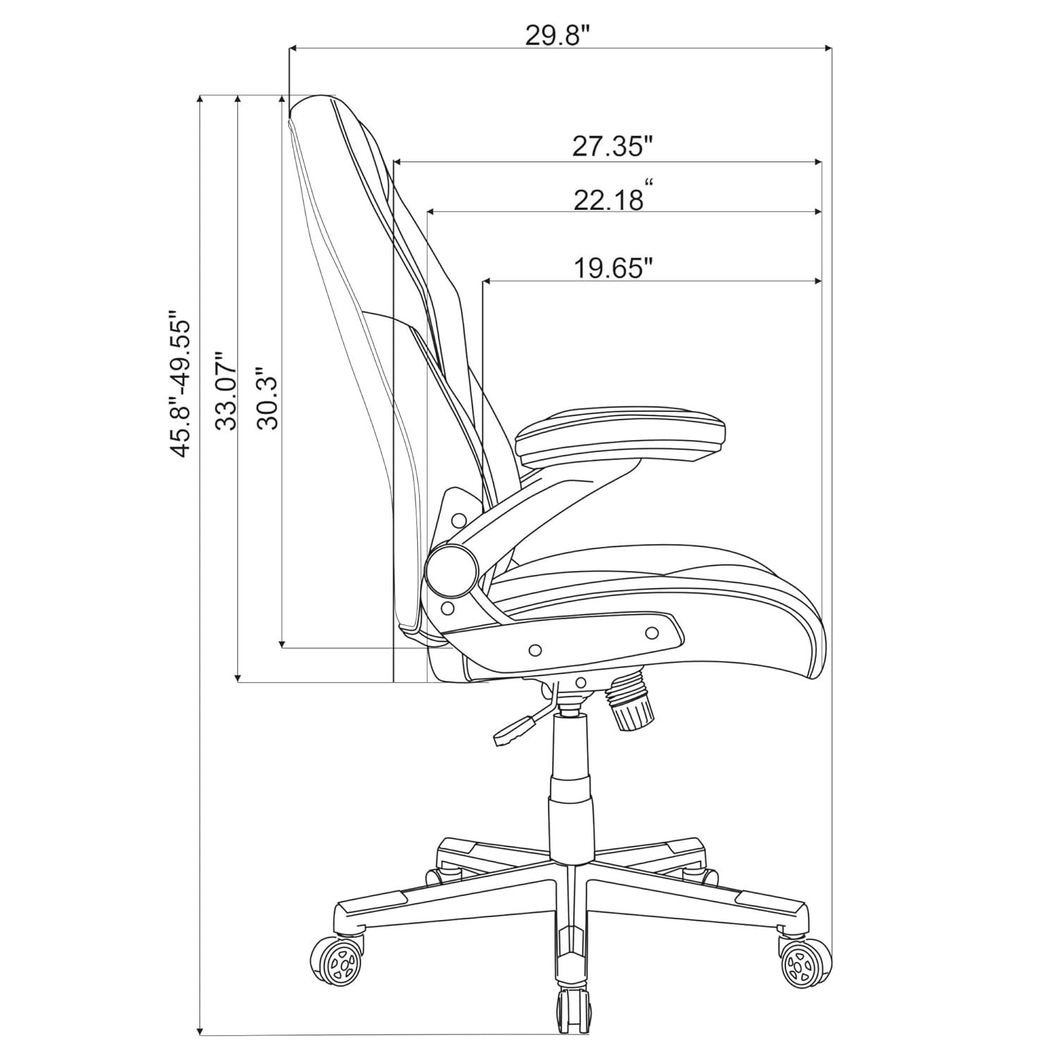 RGX Black and Red Faux Leather High-Back Gaming Chair