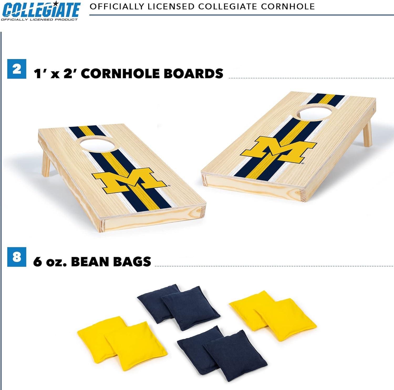 NCAA Michigan Wolverines 1'x2' Wood Cornhole Set