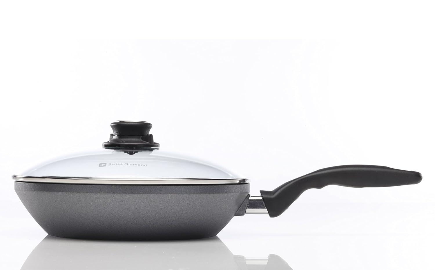 Swiss Diamond Swiss Diamond EDGE Aluminum Non-Stick Frying Pan with Lid