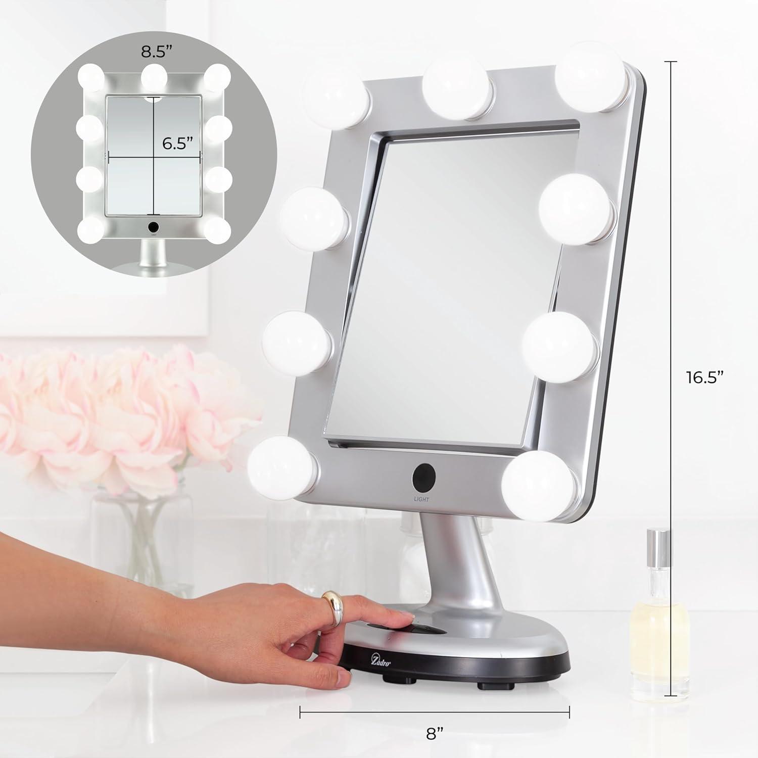 Latitude Run® MELROSE LED Variable Light Bluetooth Vanity Mirror, 5X/1X