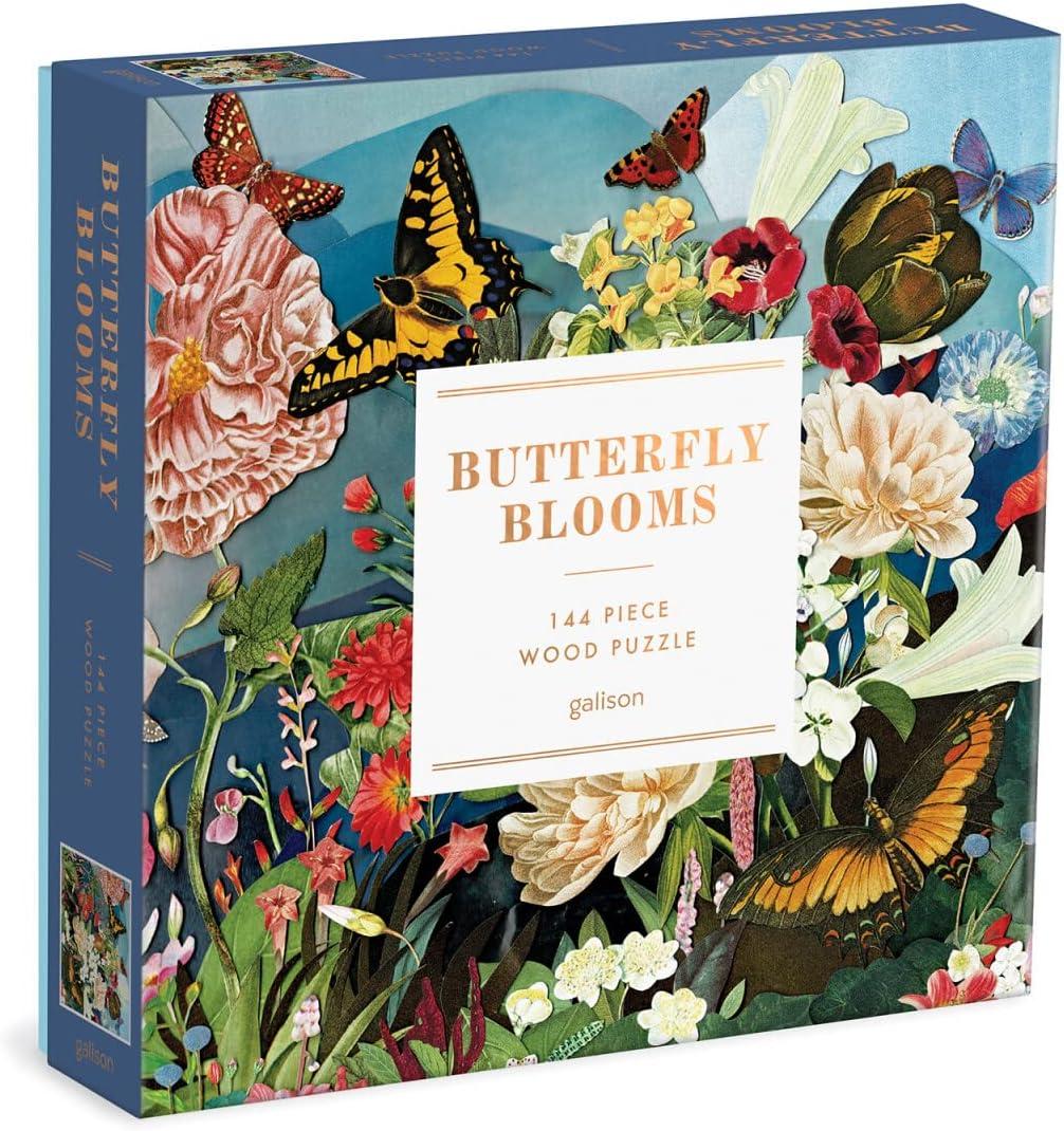 Butterfly Blooms 144 Piece Wood Puzzle (Jigsaw)