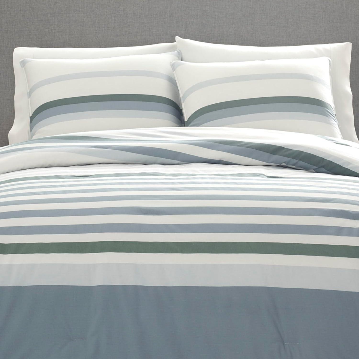 Nautica Lansier Cotton Grey Duvet Cover Set