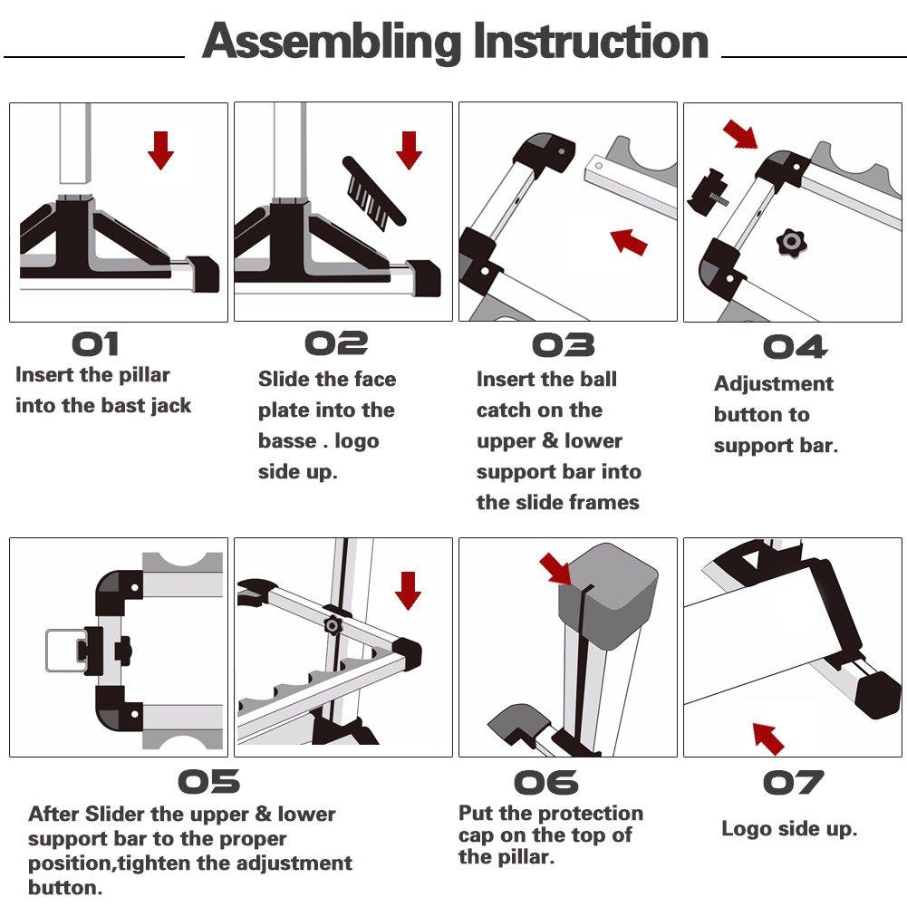 One Bass Fishing Rod Rack Metal Aluminum Alloy Fishing Rod Holder Portable Rod Organizer for All Type Fishing Pole, Hold Up to 12 Rods