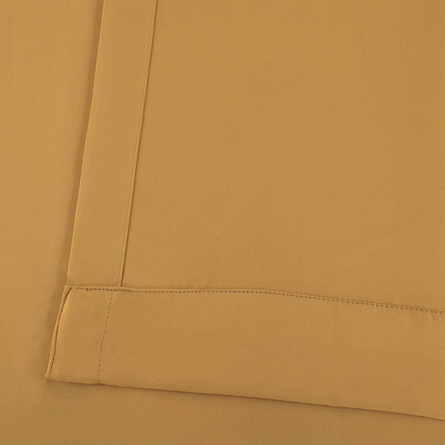 Marigold Grommet Blackout Room Darkening Curtain (1 Panel), Marigold, 50W X 96L