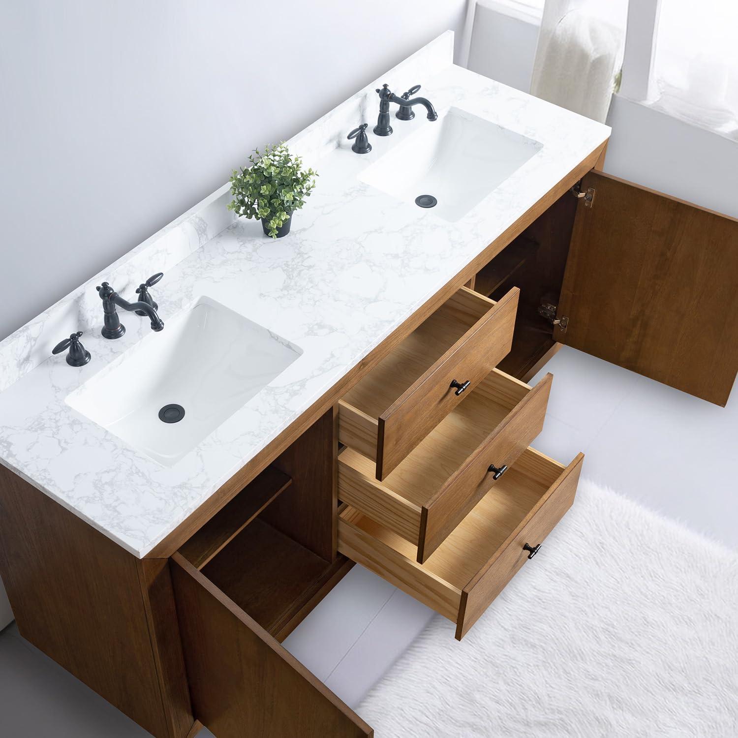 72" Free Standing Double Bathroom Vanity