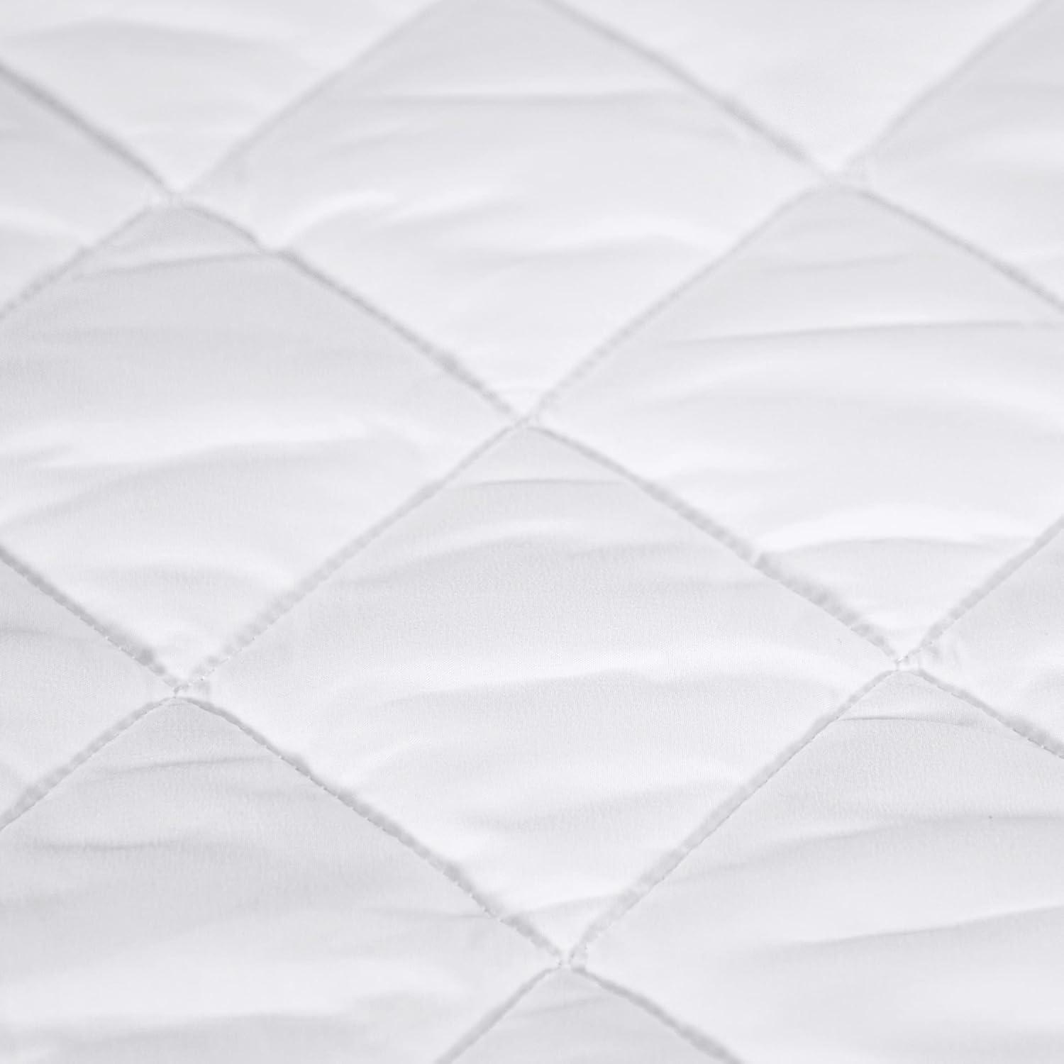 Full White Waterproof Quilted Mattress Pad