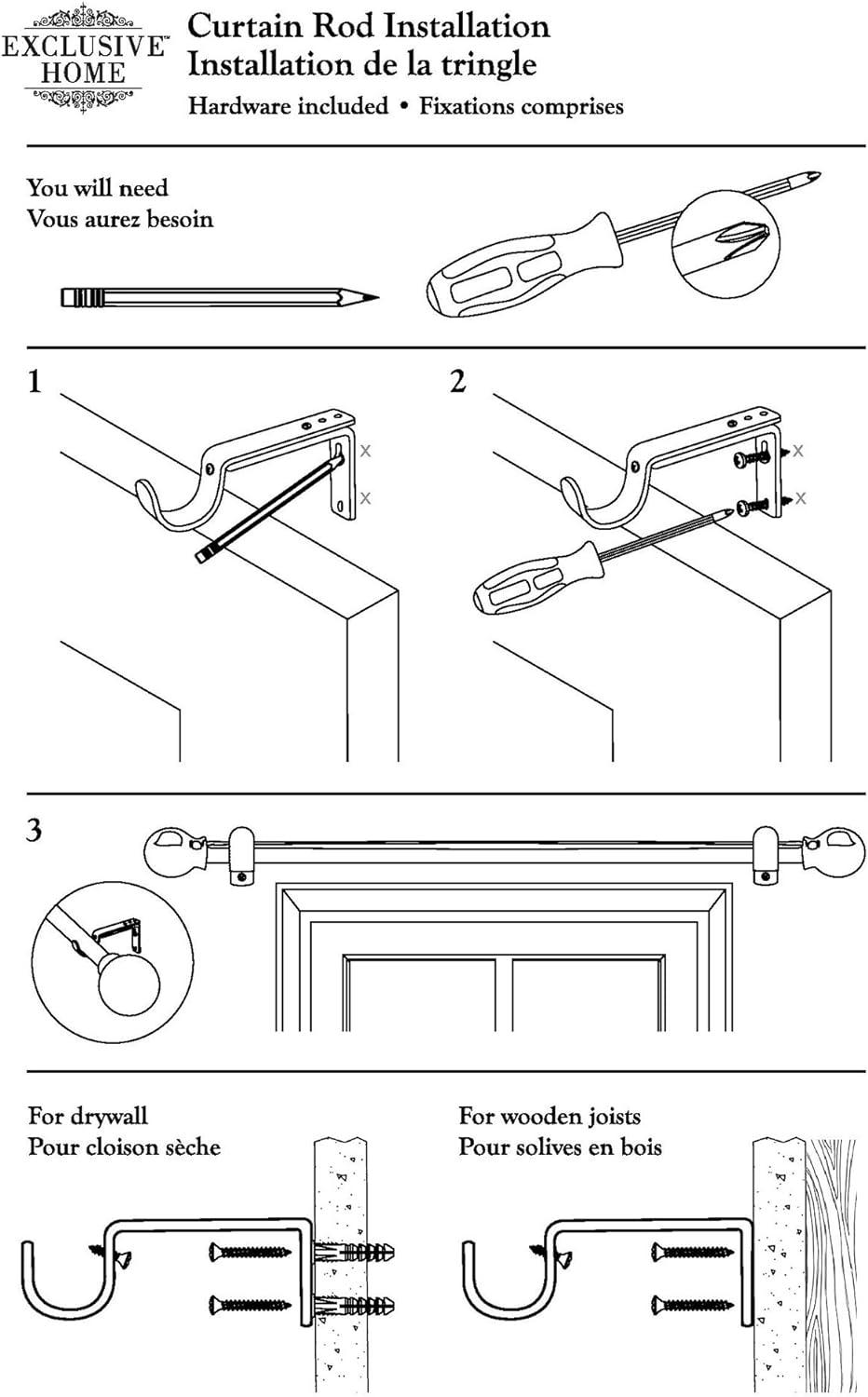 Distressed White Adjustable Iron Curtain Rod with Finials, 84-160 Inches