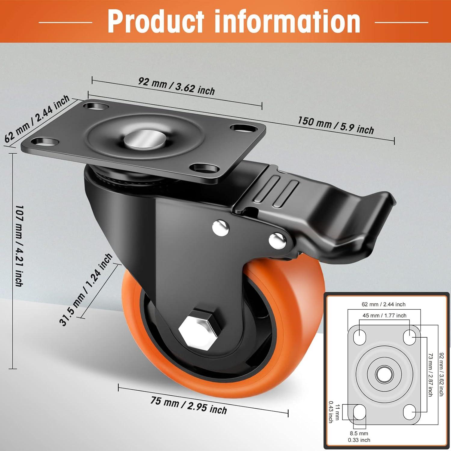 Swivel Plate Casters