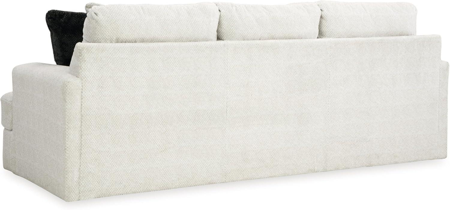 Ashley Furniture Karinne Linen Sofa with Decorative Accent Pillows