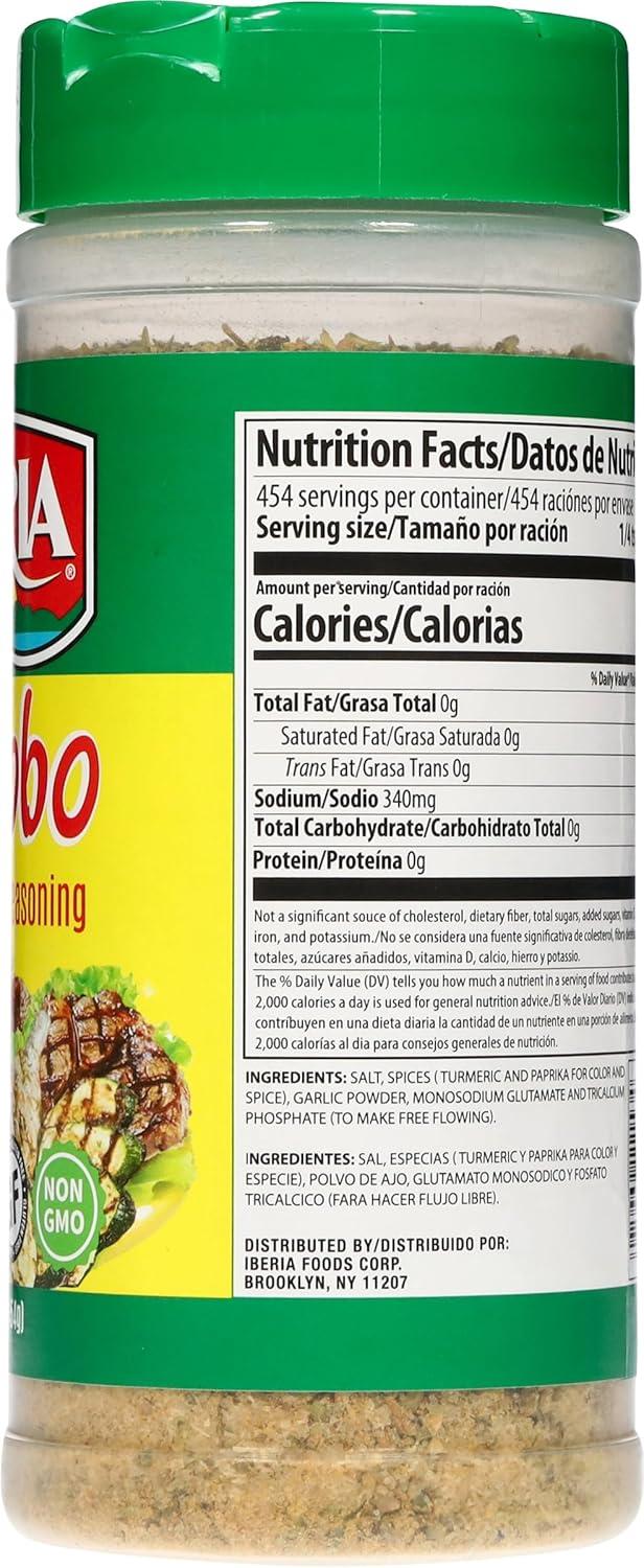 Iberia Adobo All Purpose Seasoning, Without Pepper, 16 oz