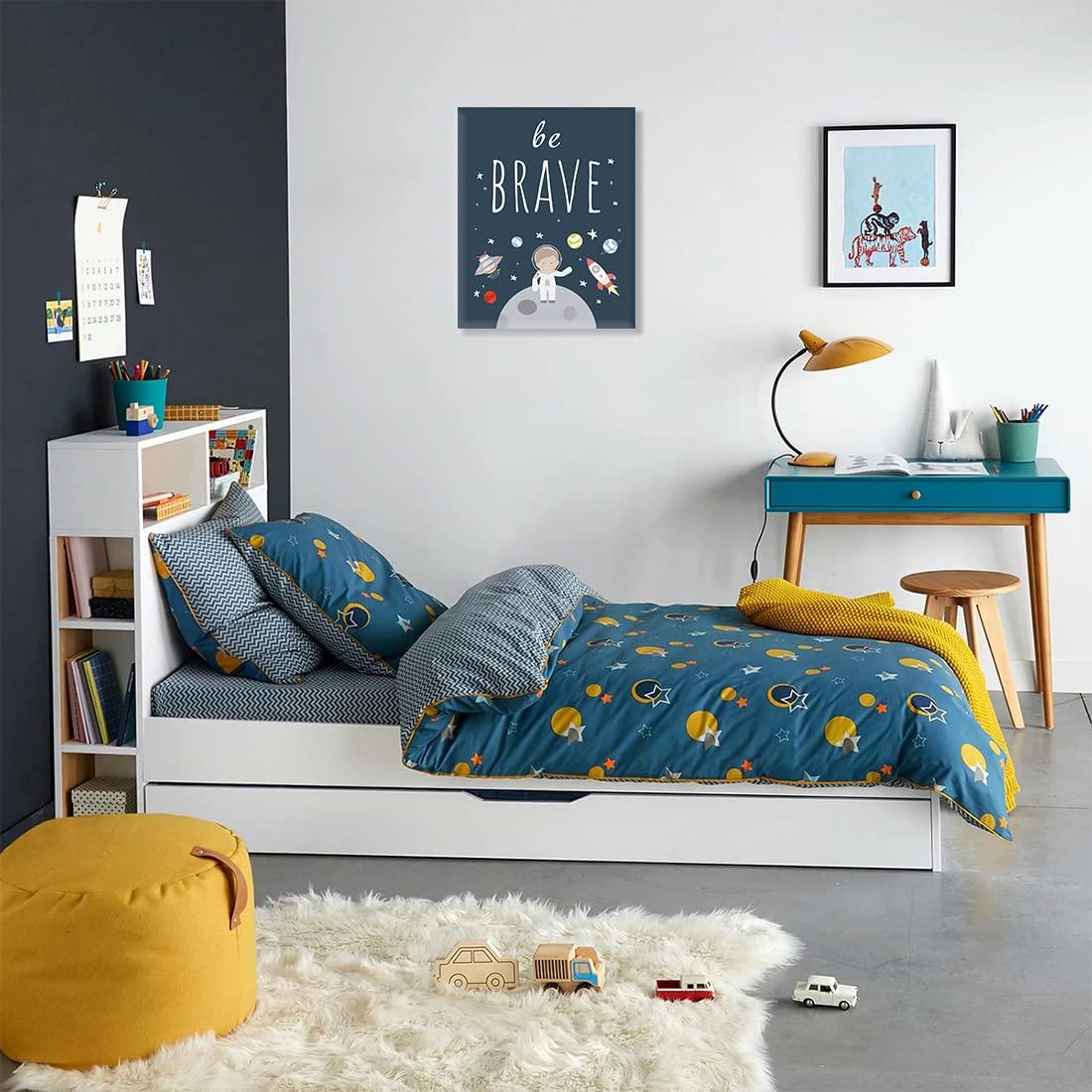 CHDITB Unframed Outer Space Room Decor, Inspirational Space Art Print, Set of 4（8" x10" ） Space Wall Art for Boy Room Decorations, Kids Picture Planets Canvas Posters for Kids Bedroom Nursery Decor