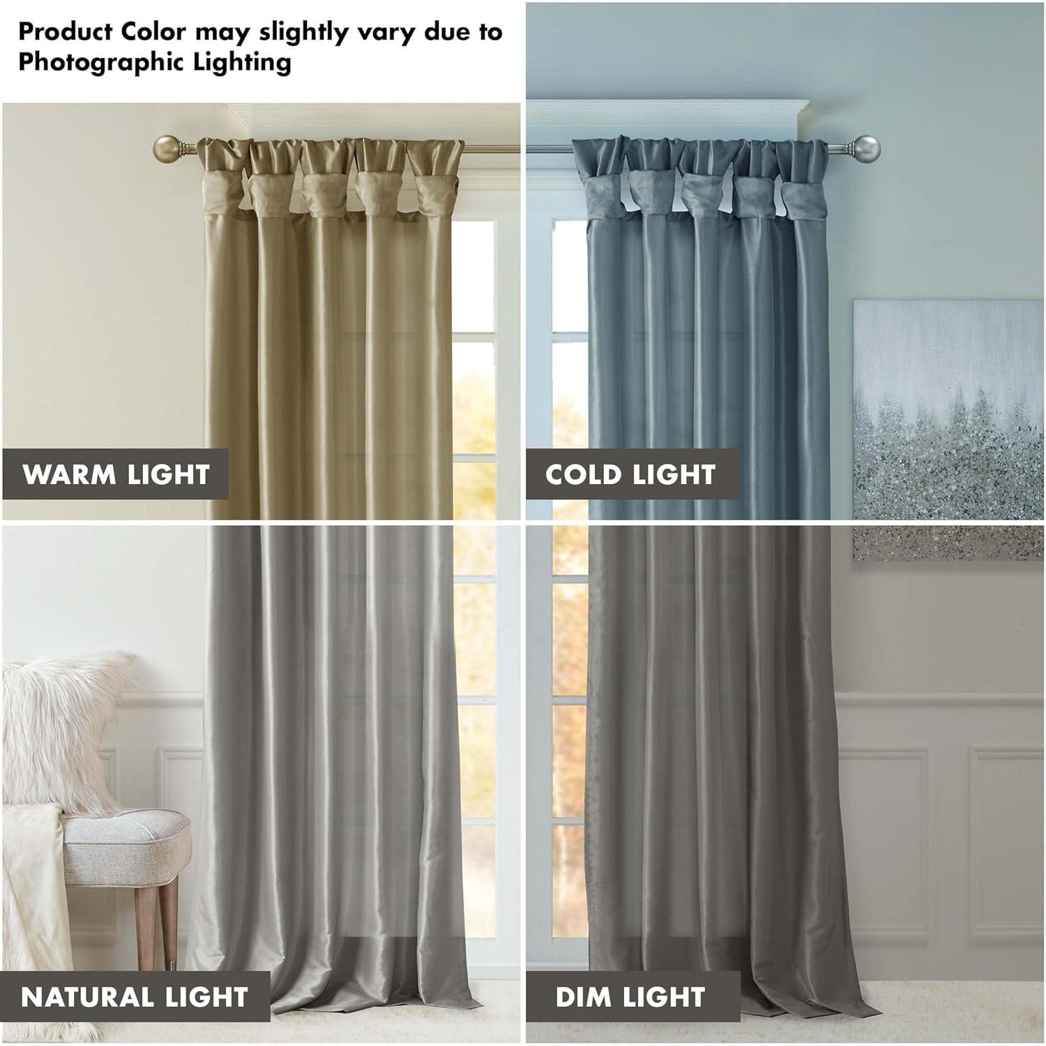 Lillian Twisted Tab Light Filtering Lined Curtain Panel