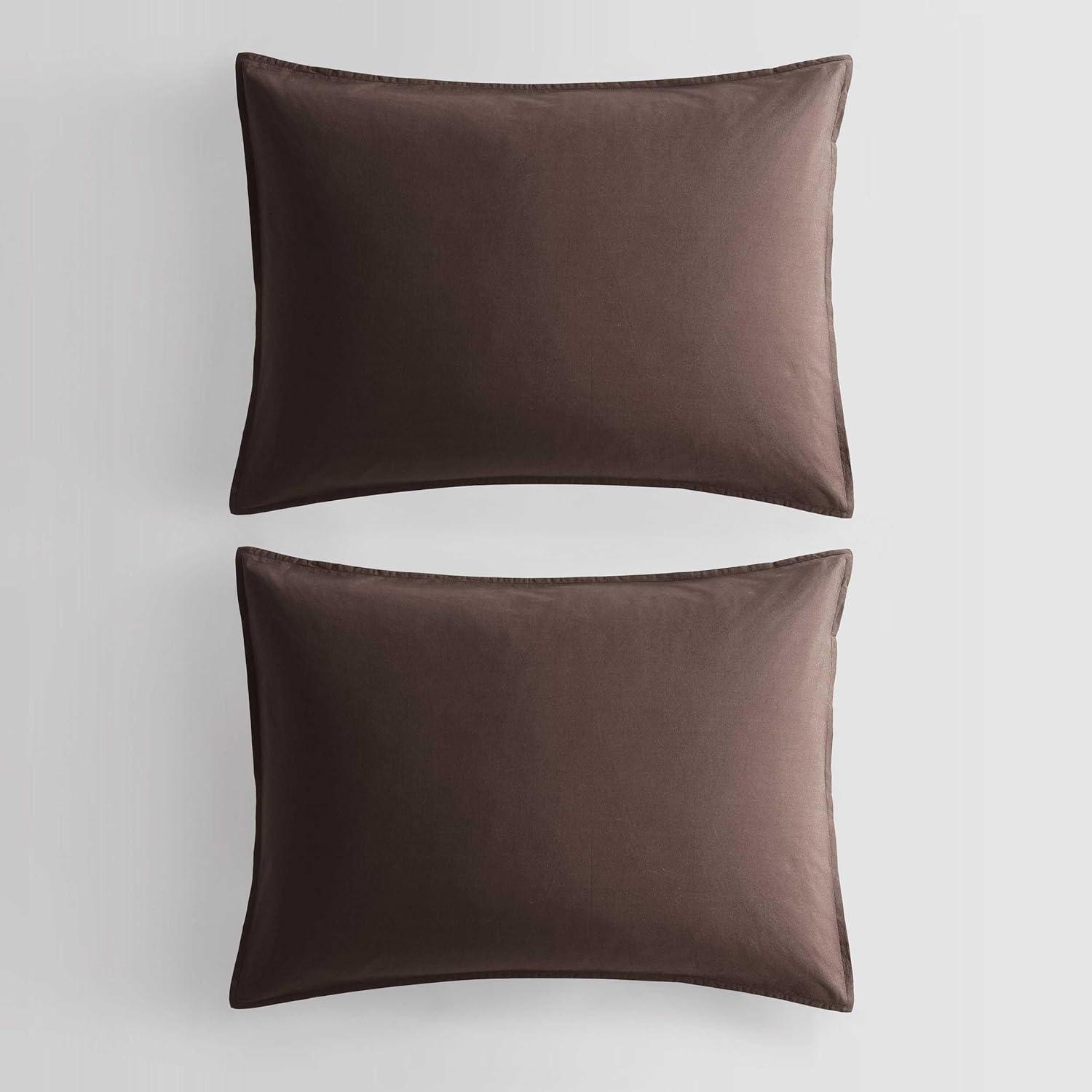 Calvin Klein Washed Percale Cotton Solid Comforter Set