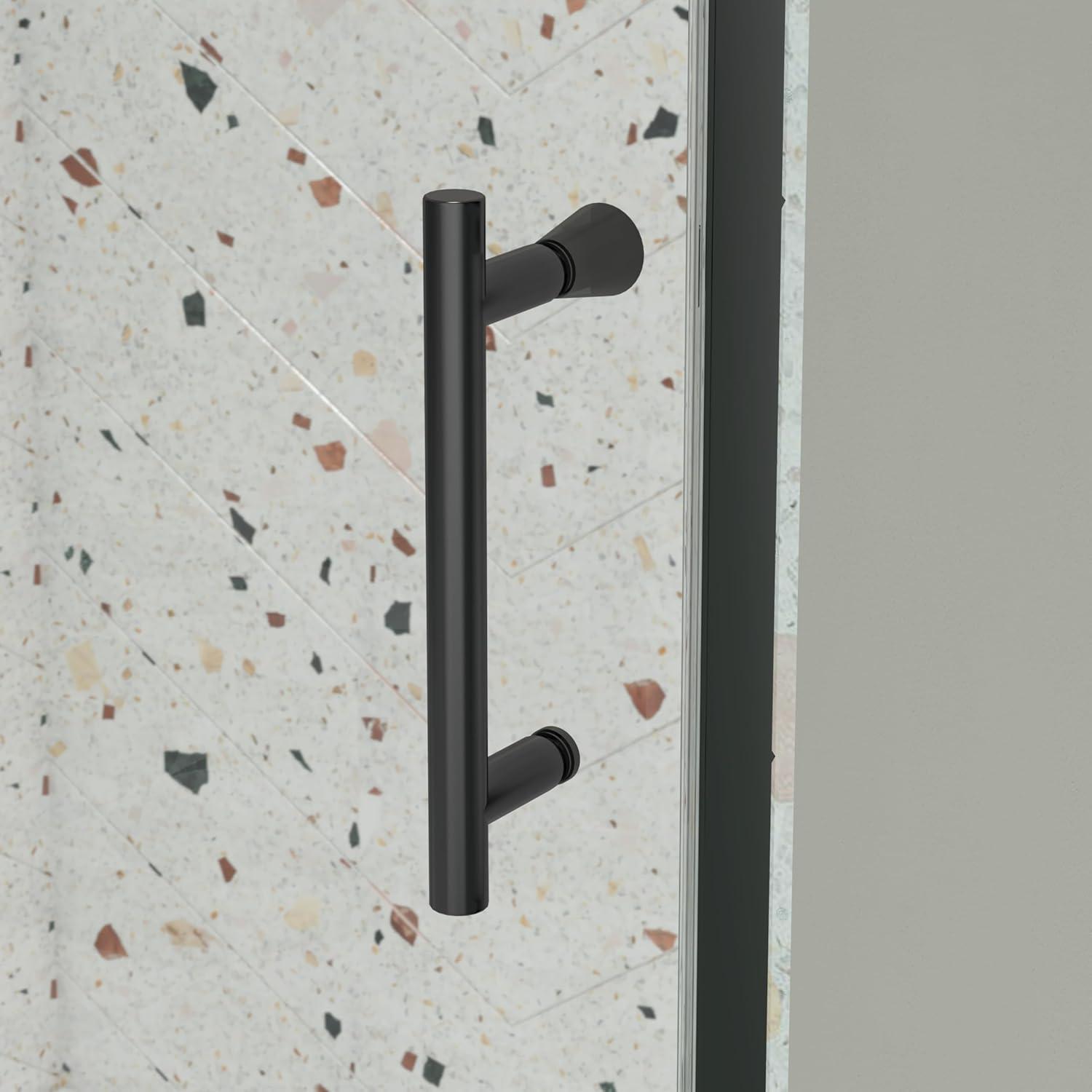38-42" W x 71" H Flush Glass Shower Door Reversible Installation