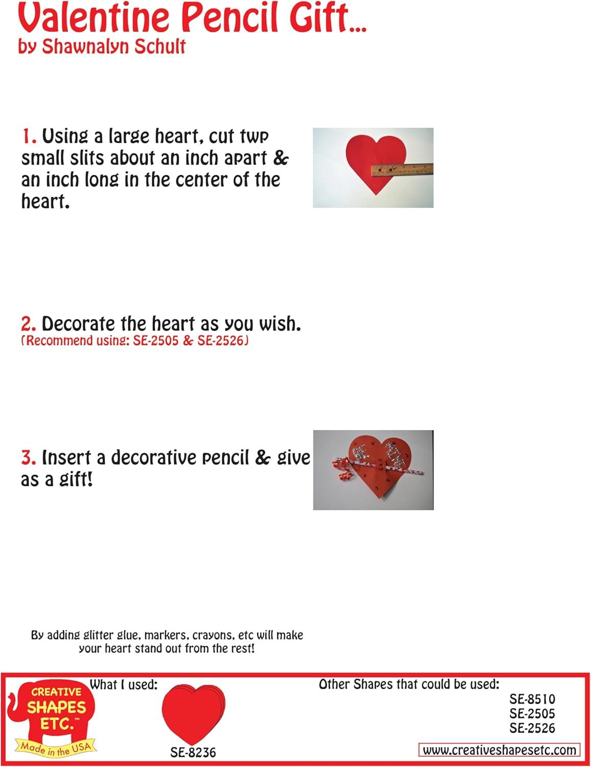 SHAPES ETC. Large Single Color Cut-Out - Heart