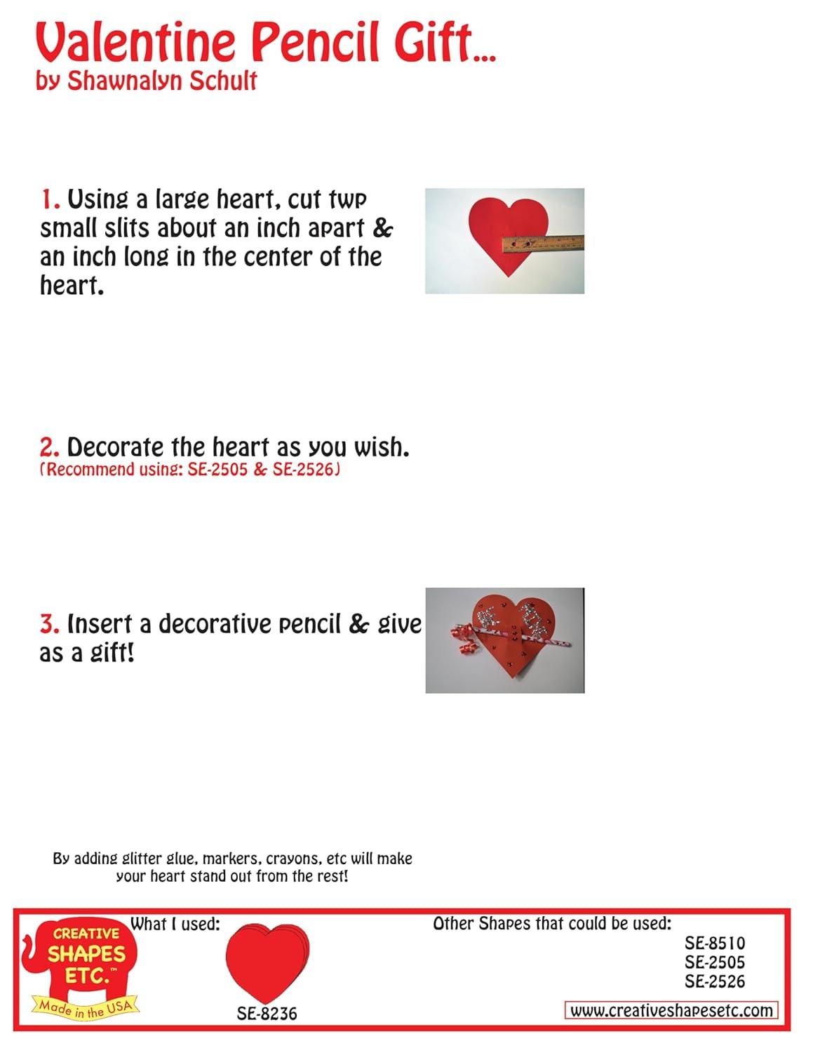 SHAPES ETC. Large Single Color Cut-Out - Heart