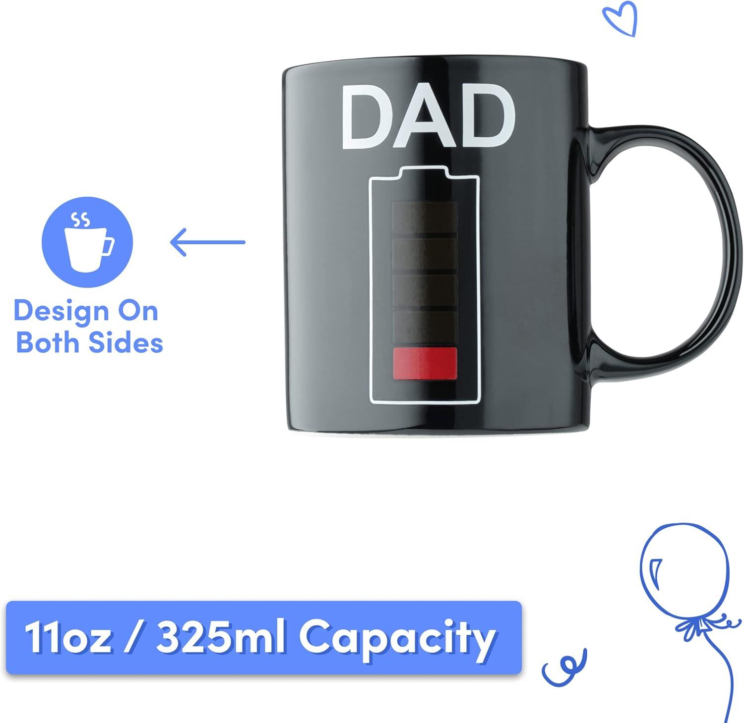 Light Autumn Changing Color Mugs - Heat Change Mug for Dad - Gifts from Daughter - Thermal Heat Activated, Battery - Dad Birthday Gifts for Dad