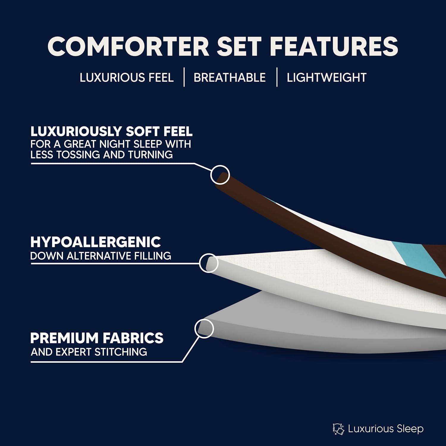 Chic Home 10-Piece Pink Color Block Comforter Bed in a Bag, Queen