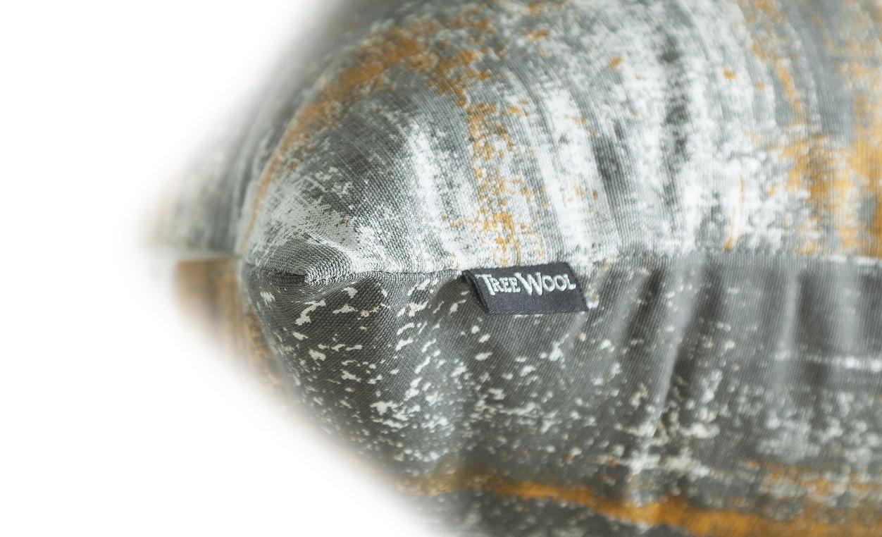 TreeWool (Pack of 2) Brush Art Accent Decorative Square Cotton Throw Pillow Covers (22 x 22 inches, Navy Blue)