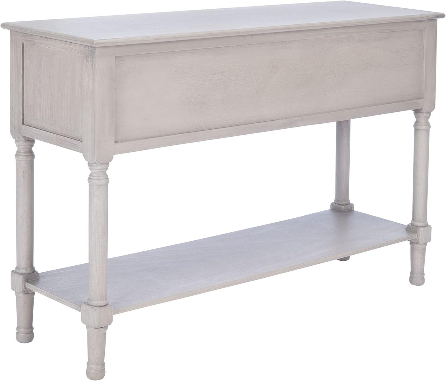 SAFAVIEH Hain.es French Greige Wood Console Table with Drawer (42 in. W x 13 in. D x 29.5 in. H)