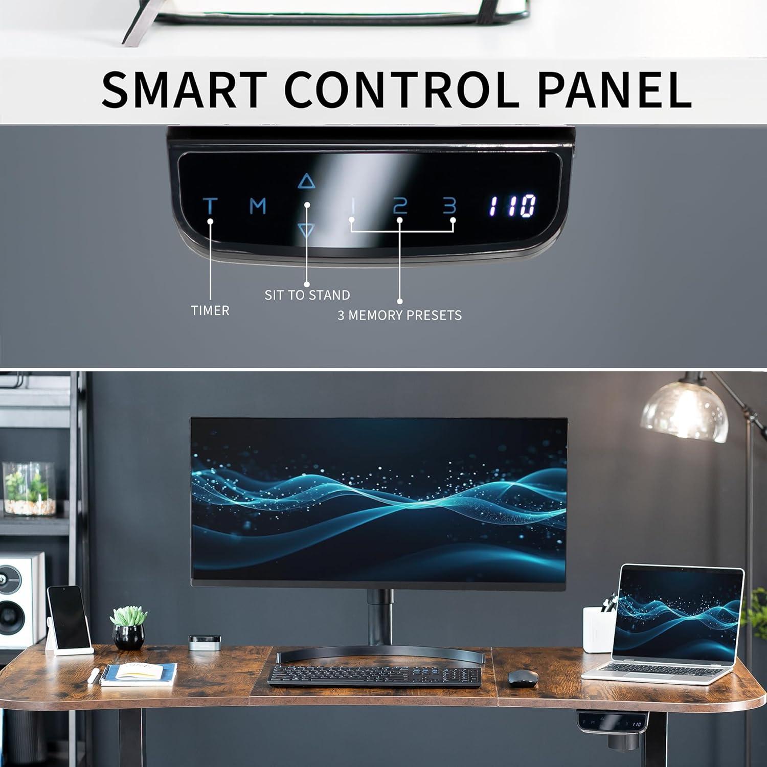 63" x 32" Electric Desk with Touch Screen Memory Controller, 2E1B Series