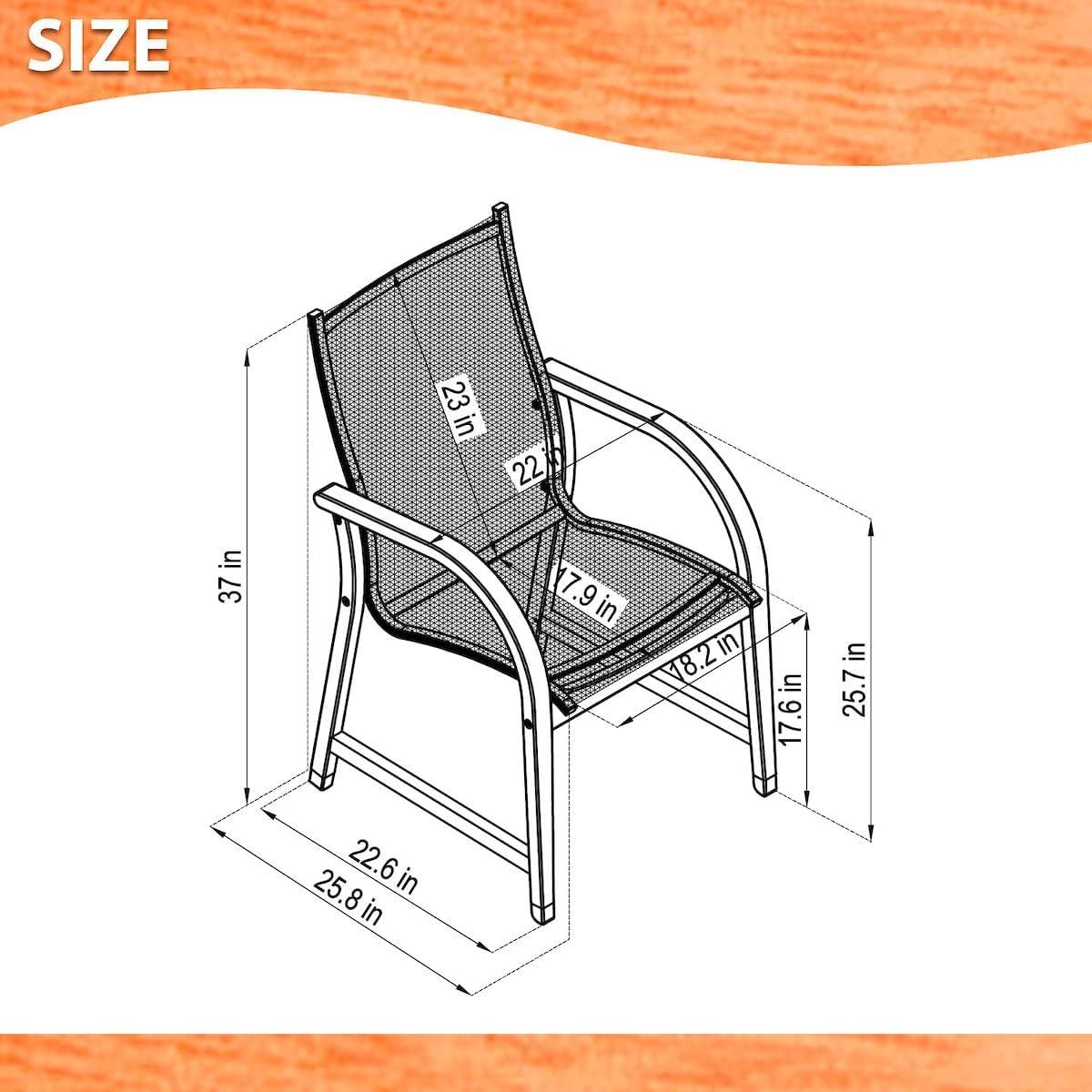 Amazonia Bahamas 7 Piece Rectangular Patio Dining Set | Eucalyptus Wood - Brown Chairs | Ideal for Outdoors and Indoors