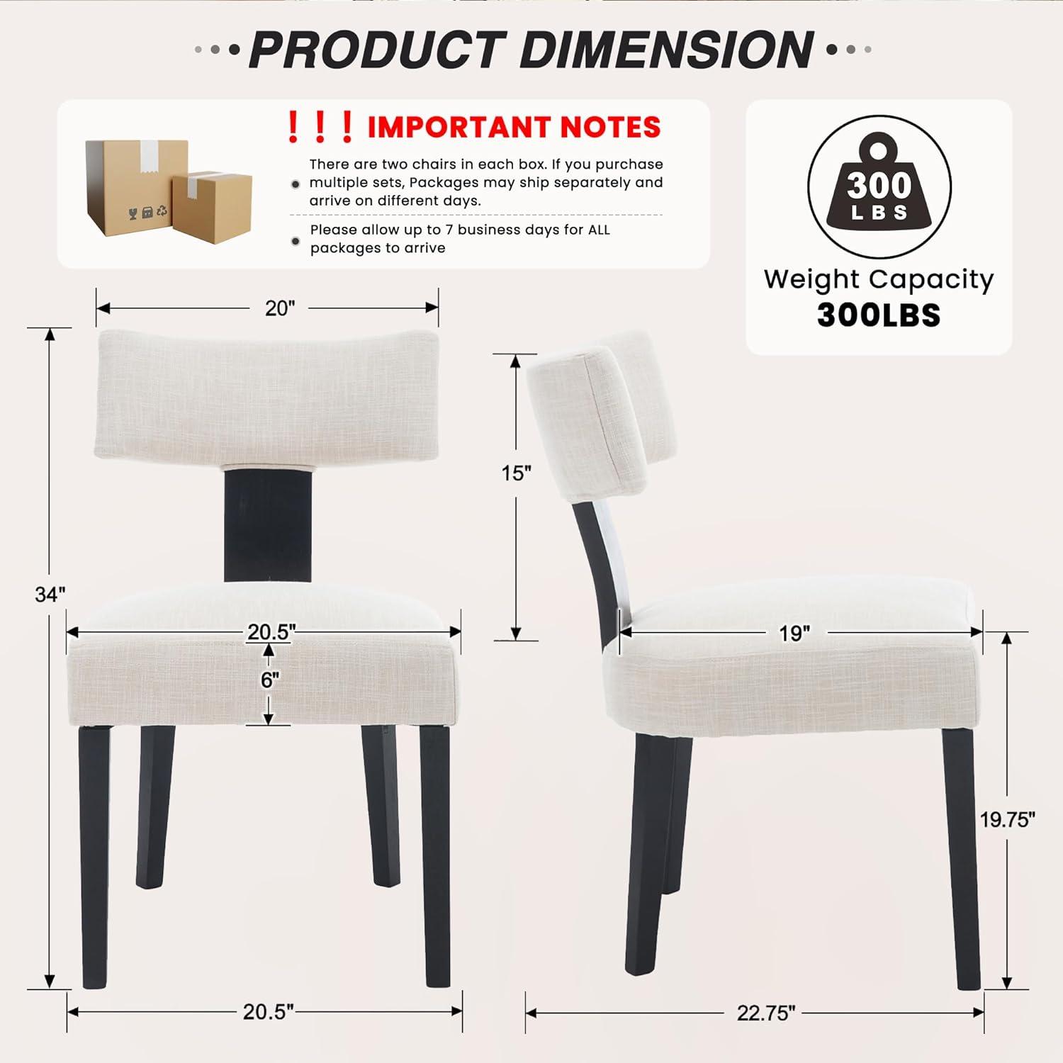 Gracie Oaks Inelda Mid Century Upholstered Dining Chairs Side Chairs Farmhouse Faux Leather Dining Chair with Wood Legs (Set of 2)