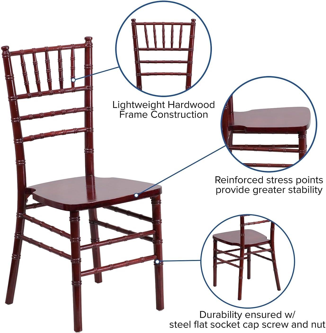 Elegant Mahogany Wood Chiavari Banquet Chair