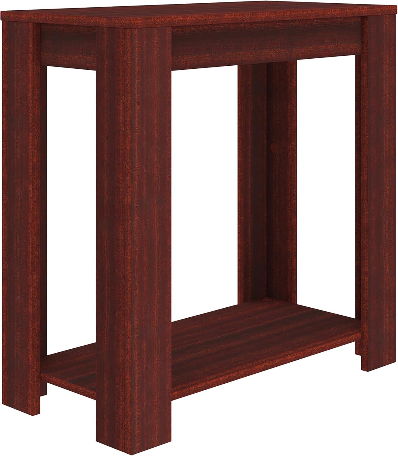 Brisbane Cherry MDF Open Storage Nightstand with Metal Handle