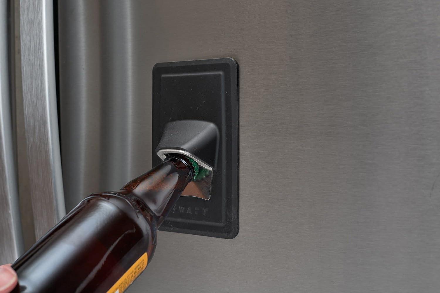 30 Watt CAPSKI - Silicone Portable Movable Man Cave Bottle Opener - No Screws or Glues - Grips Shiny Surface - Man Cave Gift