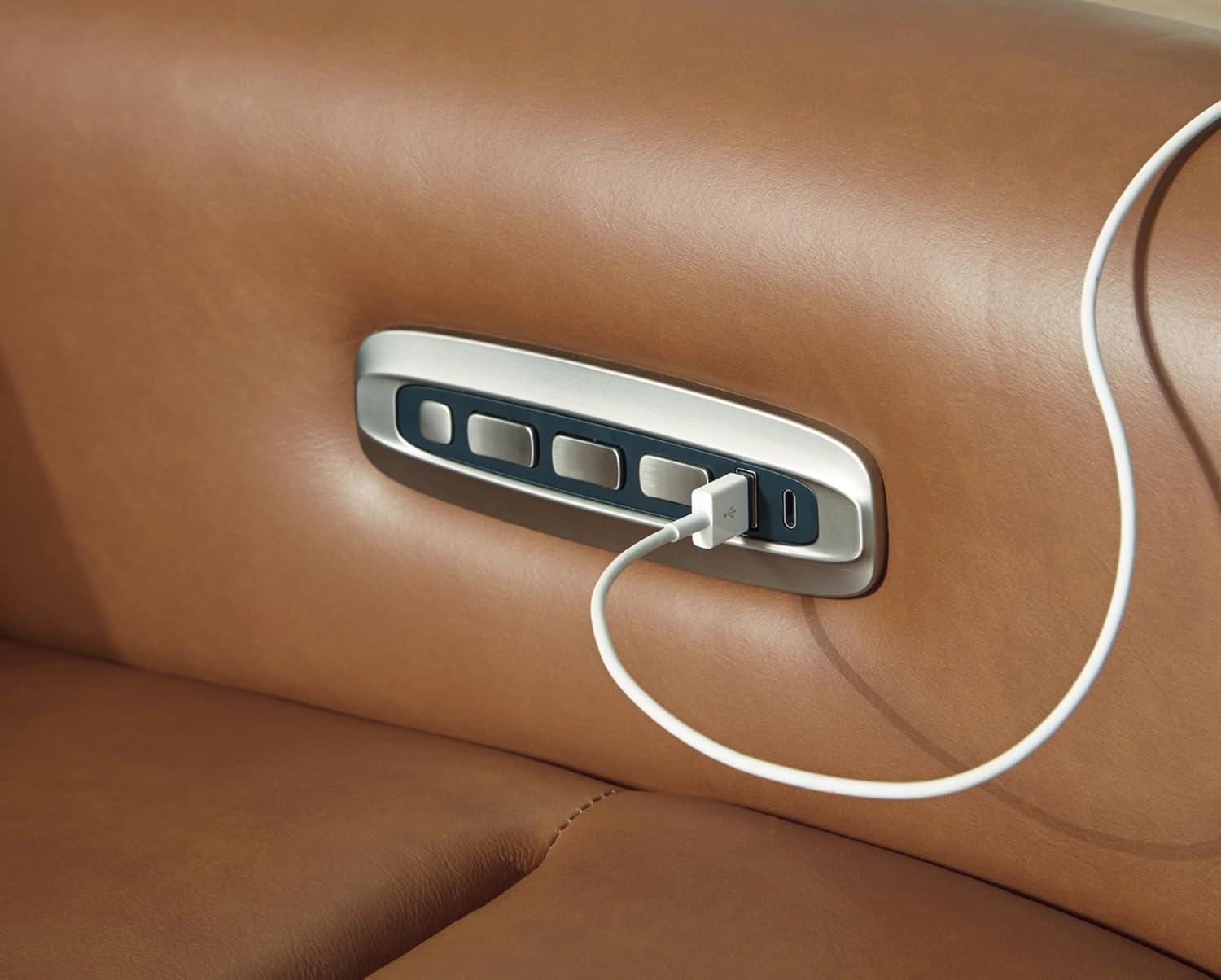 Signature Design by Ashley Tryanny Butterscotch Orange Power Recliner