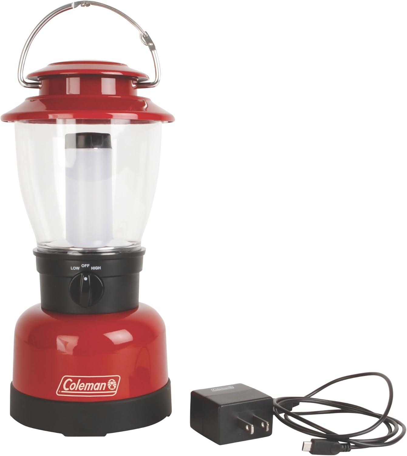 Coleman Red and Black Rechargeable LED Camping Lantern