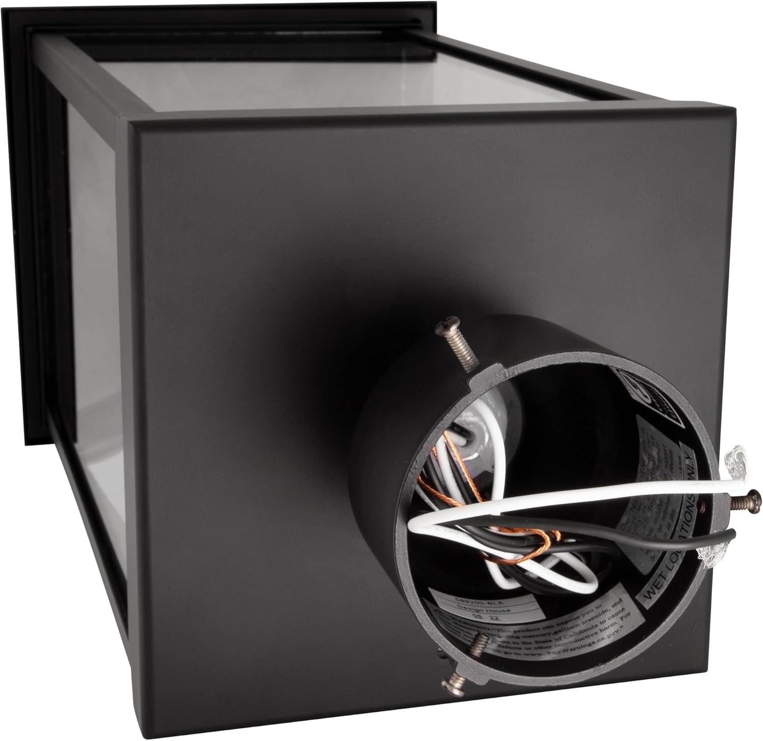 Design House 589200-BLK Mayfield Outdoor Post Top Light with Clear Glass Modern for Porch Entryway Patio, Black