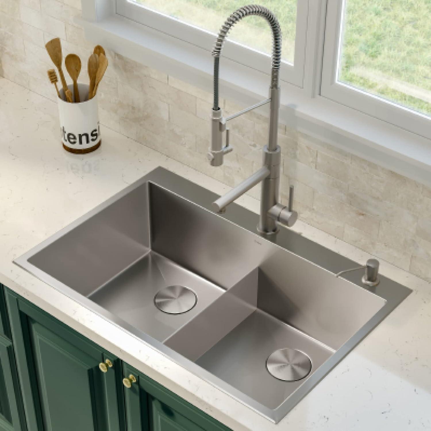 KRAUS Standart PRO Drop In 16 Gauge Bar Stainless Steel Kitchen Sink