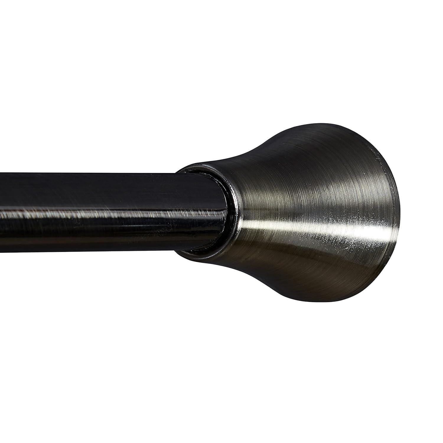 Indecor Home 2.5'' Straight Tension Shower Curtain Rod & Hook Set