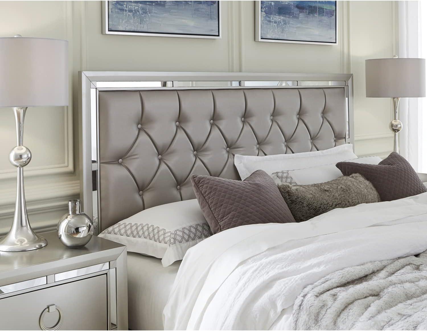 Global Furniture USA Riley Silver Tufted Full Bed