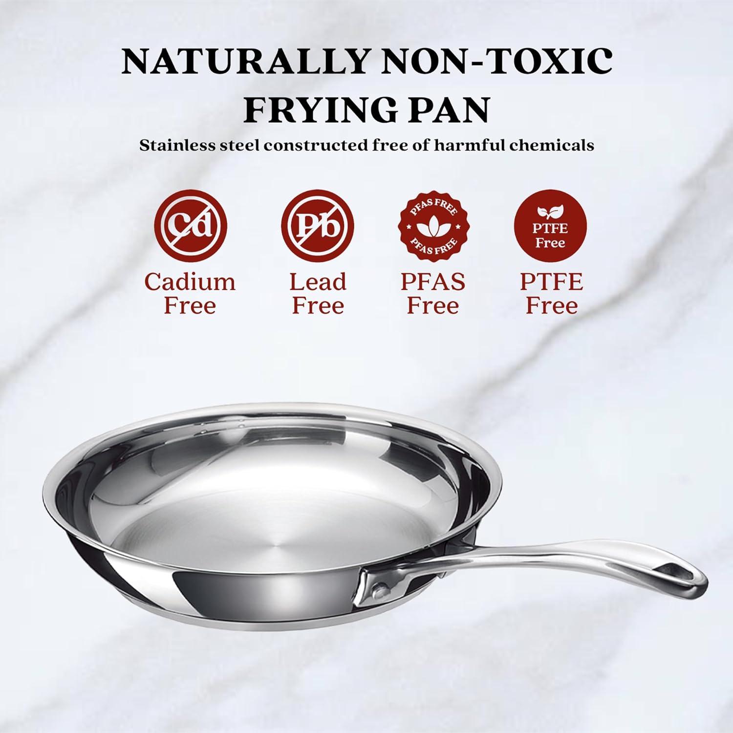 Alva Alva Chef Premium Stainless Steel Tri-Ply Frying Pan