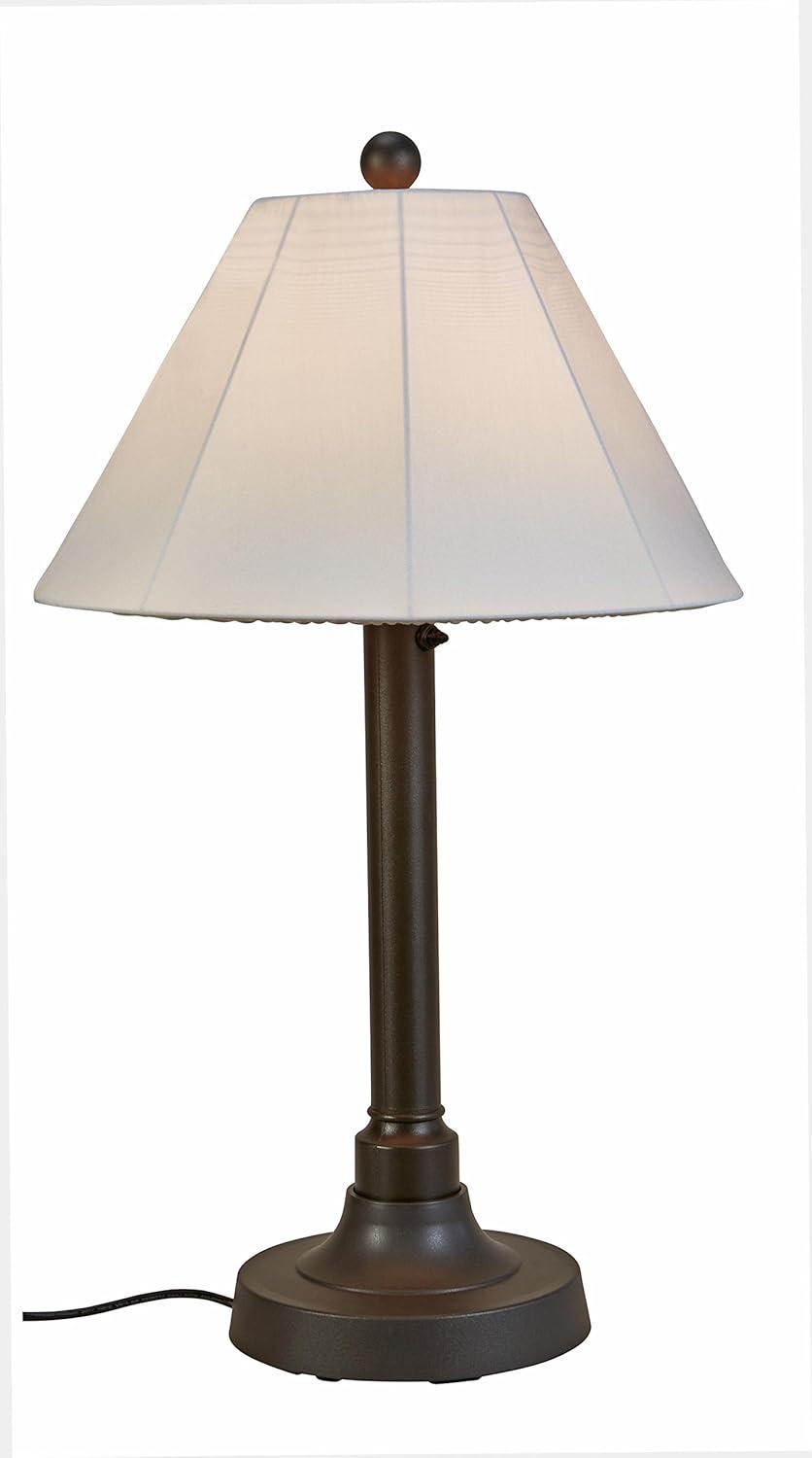 Malibu 34" Bronze Resin Outdoor Table Lamp with Canvas Shade