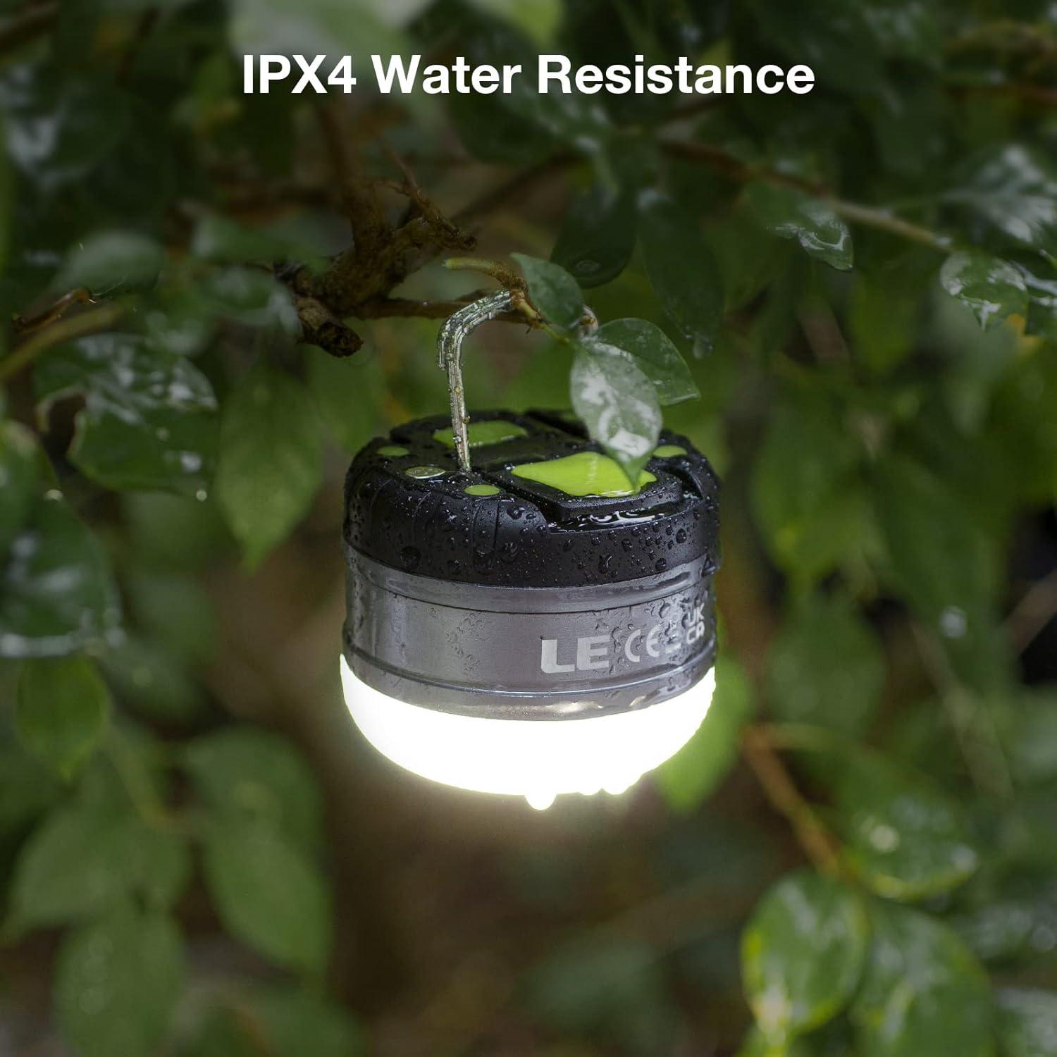 Lepro LED Camping Lantern Rechargeable,  310LM, 5 Light Modes, Waterproof, Mini Portable Camping Accessories Gear for Hurricane Emergency, Outdoor, Hiking Daily Lighting