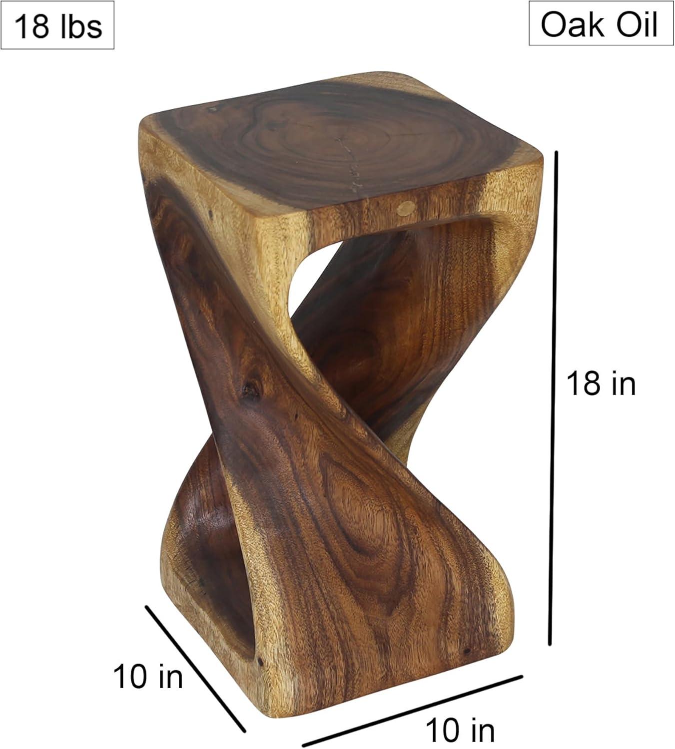 Haussmann ® Original Wood Twist Stool 10 X 10 X 16 In High Walnut Oil - 10" x 10" x 16"