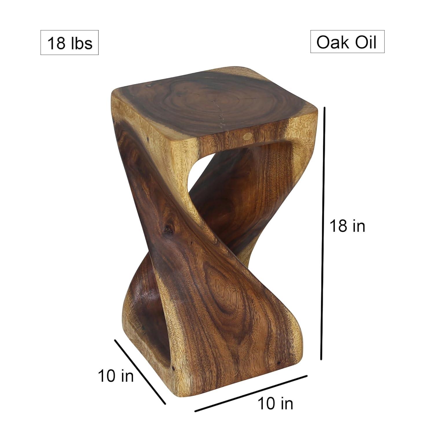 Haussmann ® Original Wood Twist Stool 10 X 10 X 16 In High Walnut Oil - 10" x 10" x 16"
