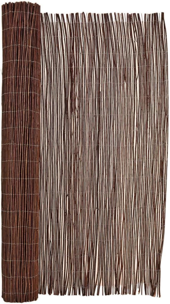 Backyard X-Scapes Natural Willow Rolled Panel Fence Decorative Fencing Natural 6' H x 16' L